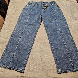 Flamingals Wide Leg Medium Wash Jeans NWT